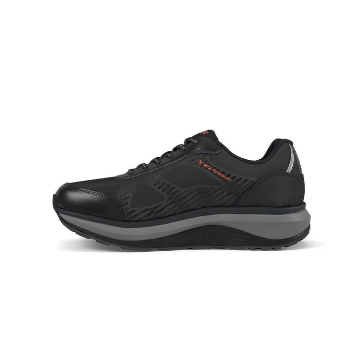 Joya Cancun II STX Black Mens Leather & Textile Arch Support Lace up Shoes-elevate your sole
