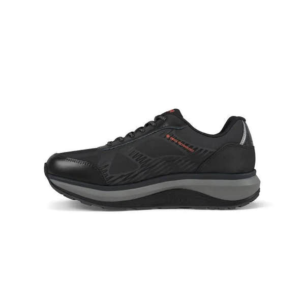 Joya Cancun II STX Black Mens Leather & Textile Arch Support Lace up Shoes-elevate your sole
