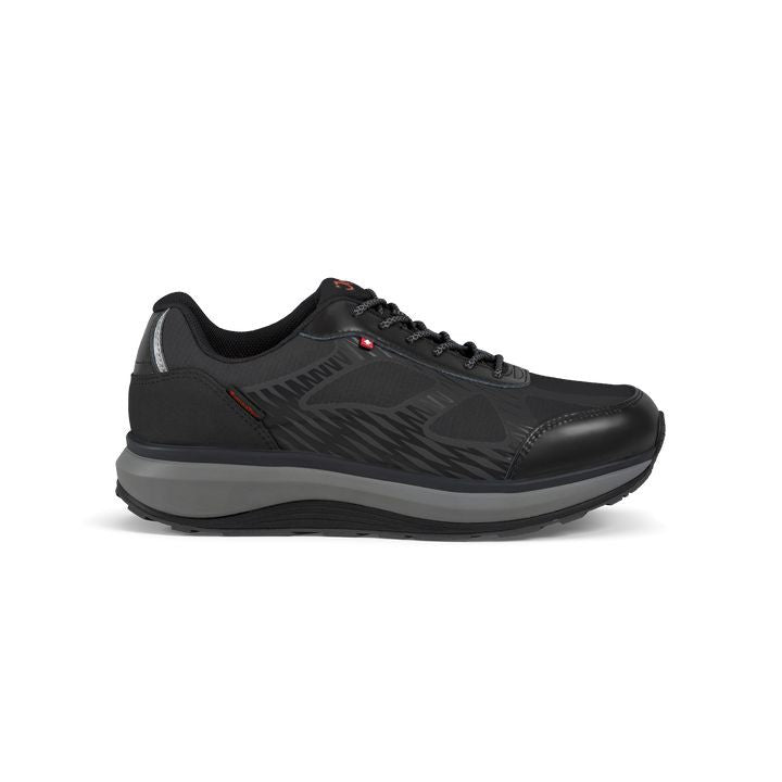 Joya Cancun II STX Black Mens Leather & Textile Arch Support Lace up Shoes-elevate your sole