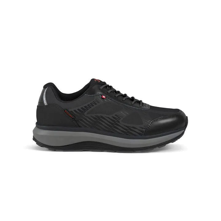 Joya Cancun II STX Black Mens Leather & Textile Arch Support Lace up Shoes-elevate your sole