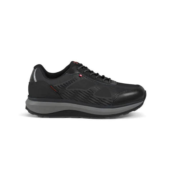 Joya Cancun II STX Black Mens Leather & Textile Arch Support Lace up Shoes-elevate your sole