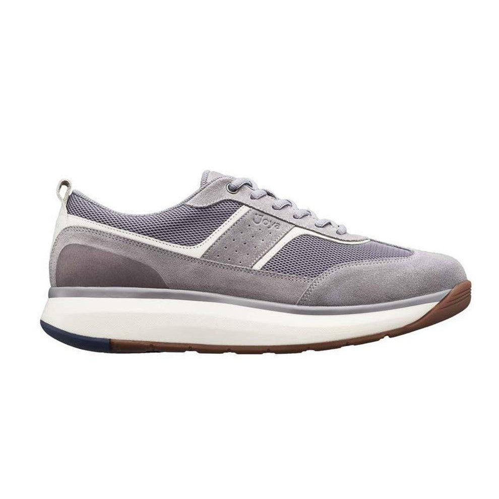 Joya David II Grey Mens Leather & Textile Arch Support Lace Up Shoes-elevate your sole