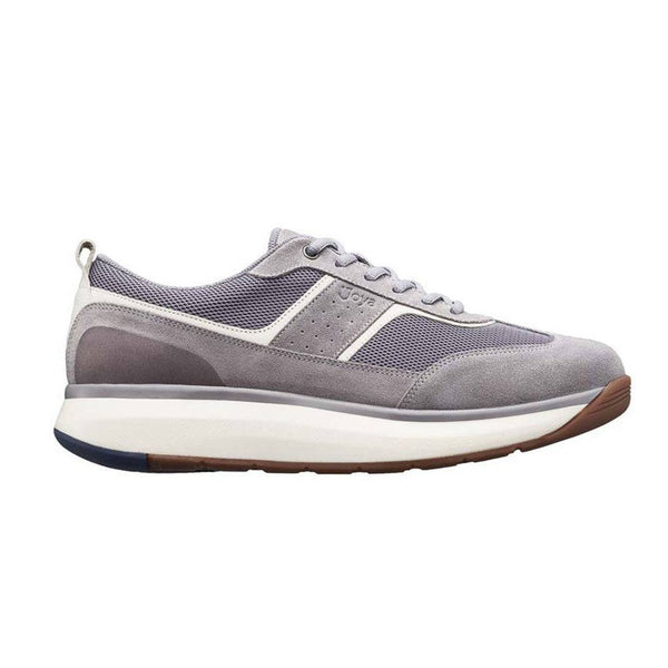 Joya David II Grey Mens Leather & Textile Arch Support Lace Up Shoes-elevate your sole