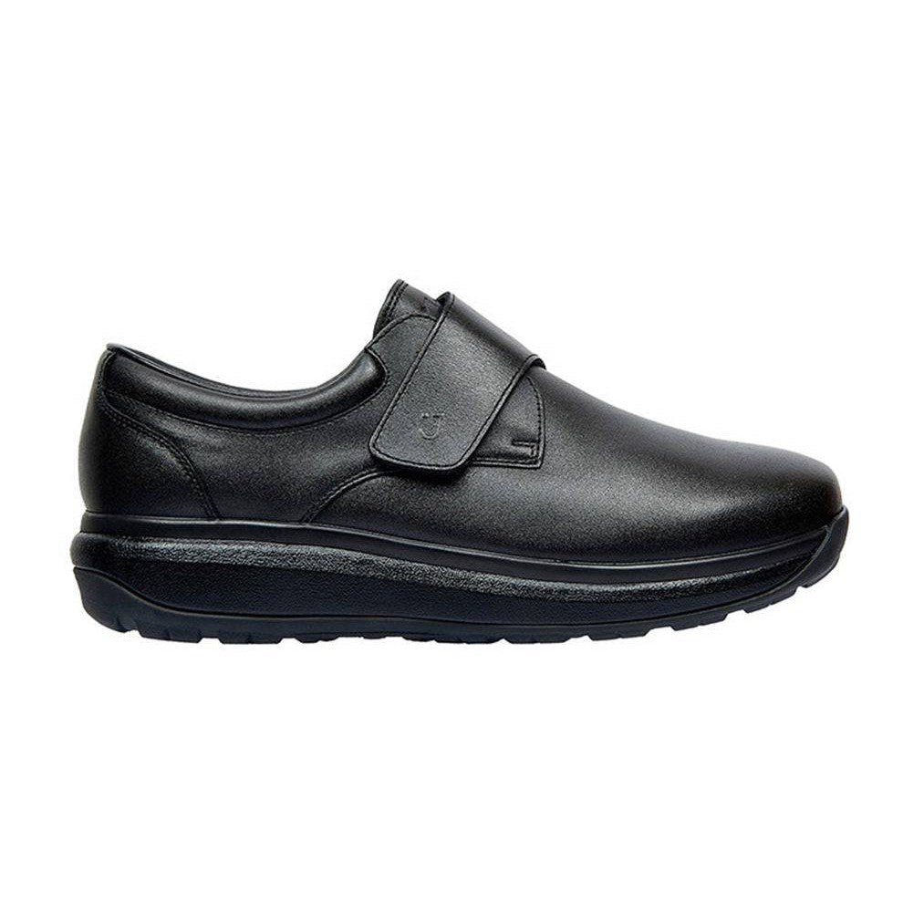 Joya Edward Black Mens Leather Arch Support Touch Fasten Shoes-elevate your sole