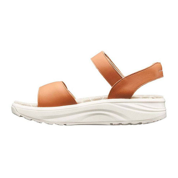 Joya Flores Ladies Light Brown Leather Arch Support Touch Fastening Sandals-elevate your sole