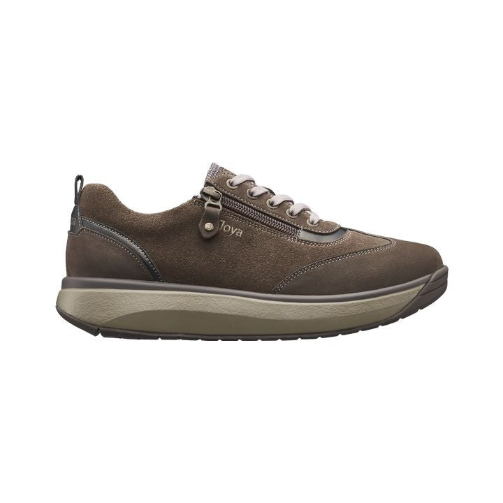 Joya Laura Ladies Brown Leather Arch Support Zip And Lace Up Shoes-elevate your sole