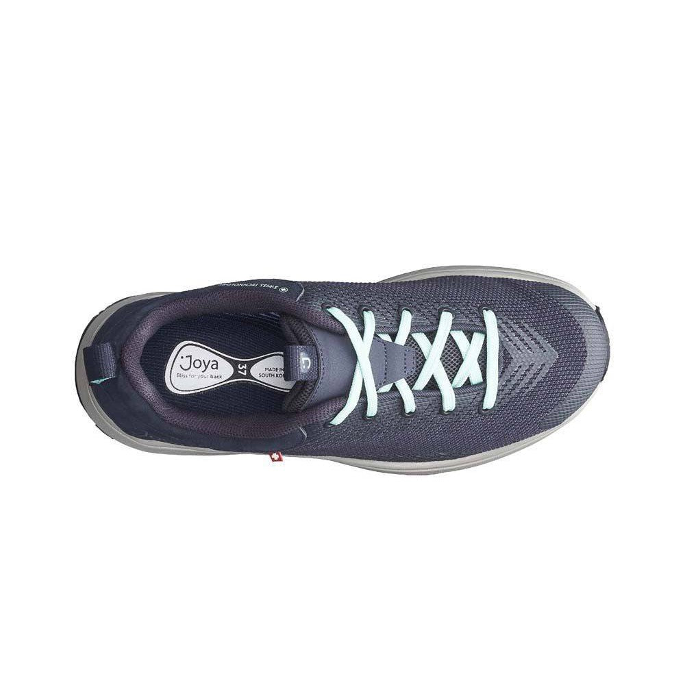 Joya Maui Ladies Dark Blue Leather & Textile Arch Support Lace Up Shoes-elevate your sole