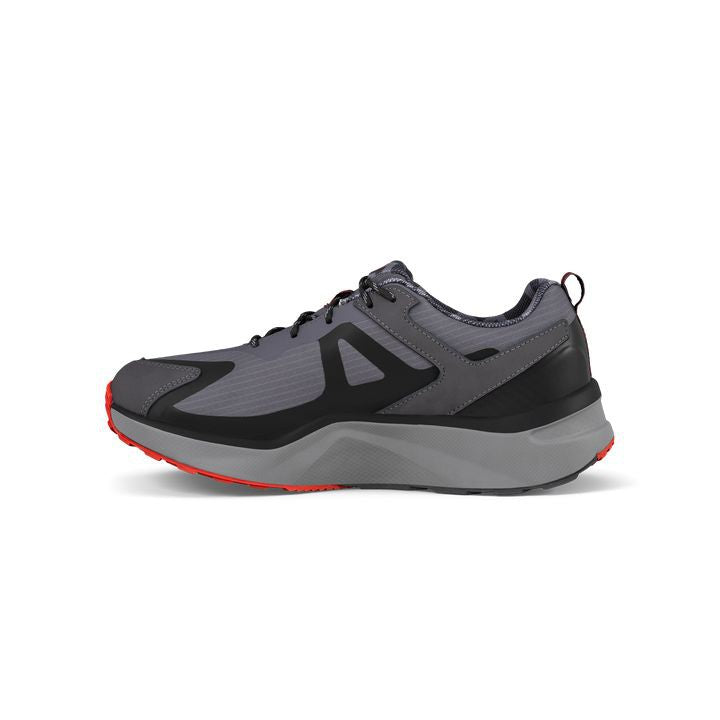 Joya Veloce STX Mens Dark Grey Leather & Textile Vegan Arch Support Lace Up Trainers-elevate your sole