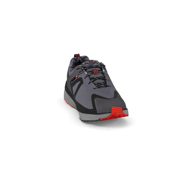 Joya Veloce STX Mens Dark Grey Leather & Textile Vegan Arch Support Lace Up Trainers-elevate your sole