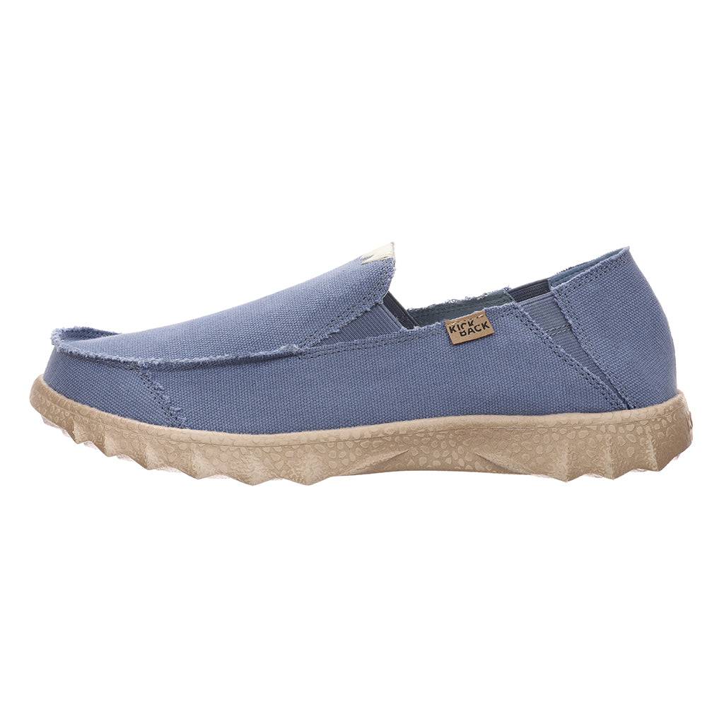 Kickback Couch Mid Blue Canvas Mens Slip On Shoes-elevate your sole