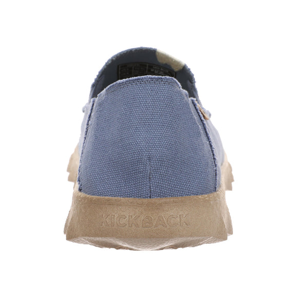 Kickback Couch Mid Blue Canvas Mens Slip On Shoes-elevate your sole