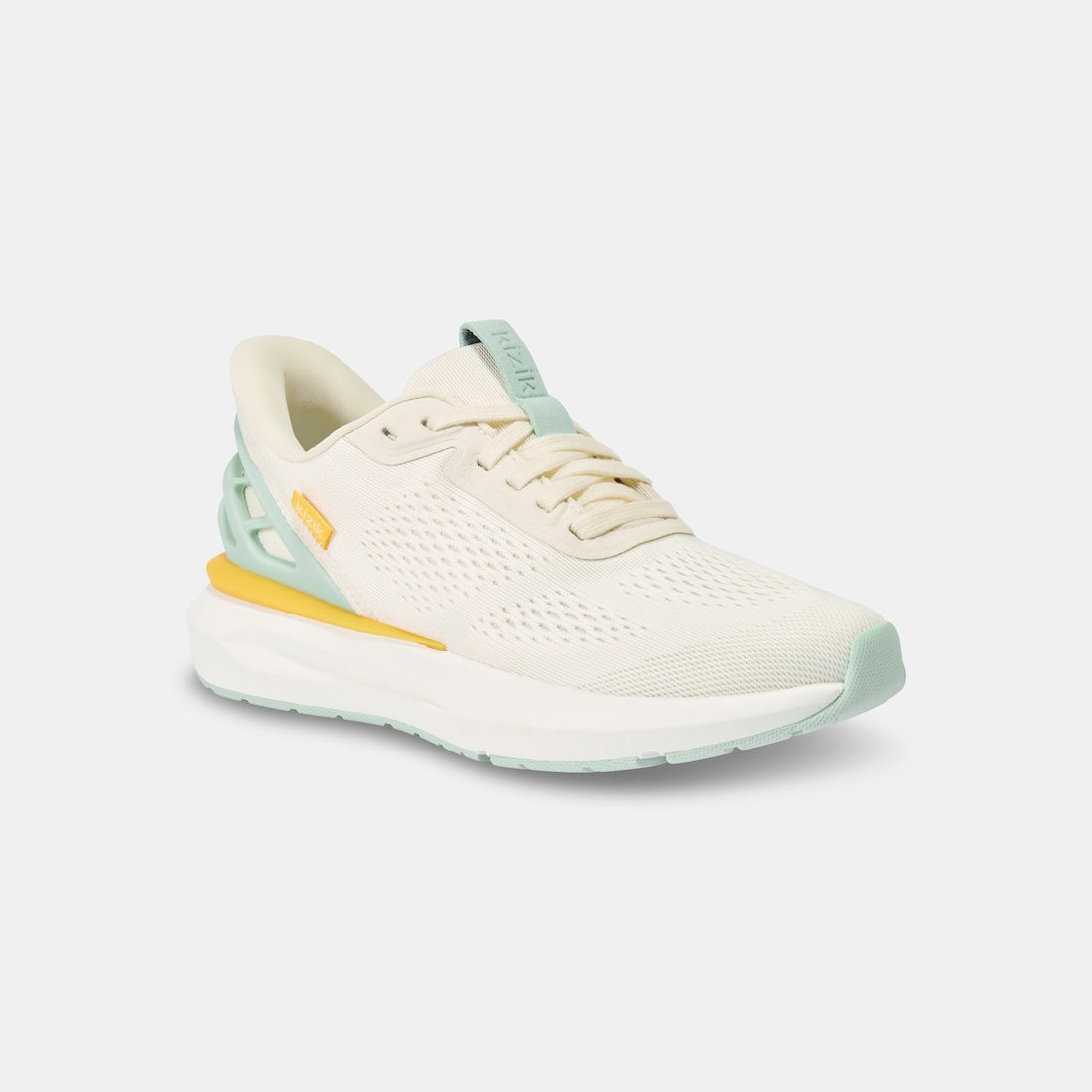 Kizik Athens 2.0 ladies slip-on trainers with textile upper, arch support, cushioned midsole, and pastel color accents.
