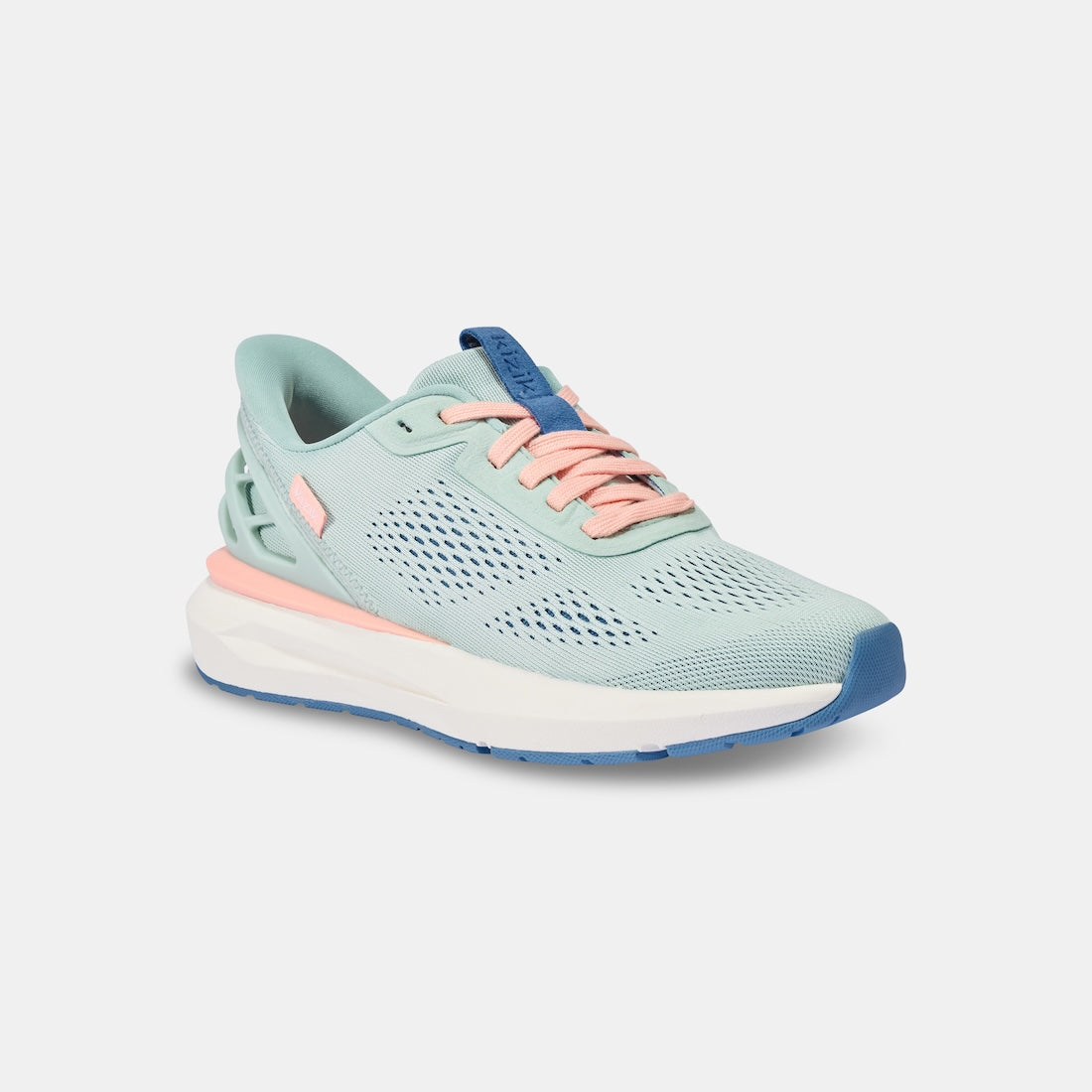 Kizik Athens 2.0 women's slip-on trainers with peach parfait textile upper, arch support, breathable design, pink laces, and sporty style.