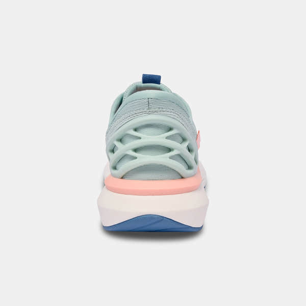 Kizik Athens 2.0 ladies slip-on trainers with textile upper, peach parfait color, arch support, and sporty design.