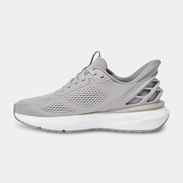 Kizik Athens 2.0 men's alloy leather slip-on trainers with arch support, breathable mesh upper, and cushioned white sole.