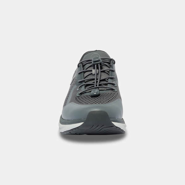 Kizik London Men's Castlerock Leather Slip-On Trainers with arch support and breathable mesh upper, stylish and comfortable footwear.