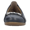 Rieker L9360-14 Anita Ladies Navy Blue Leather Slip On Shoes
