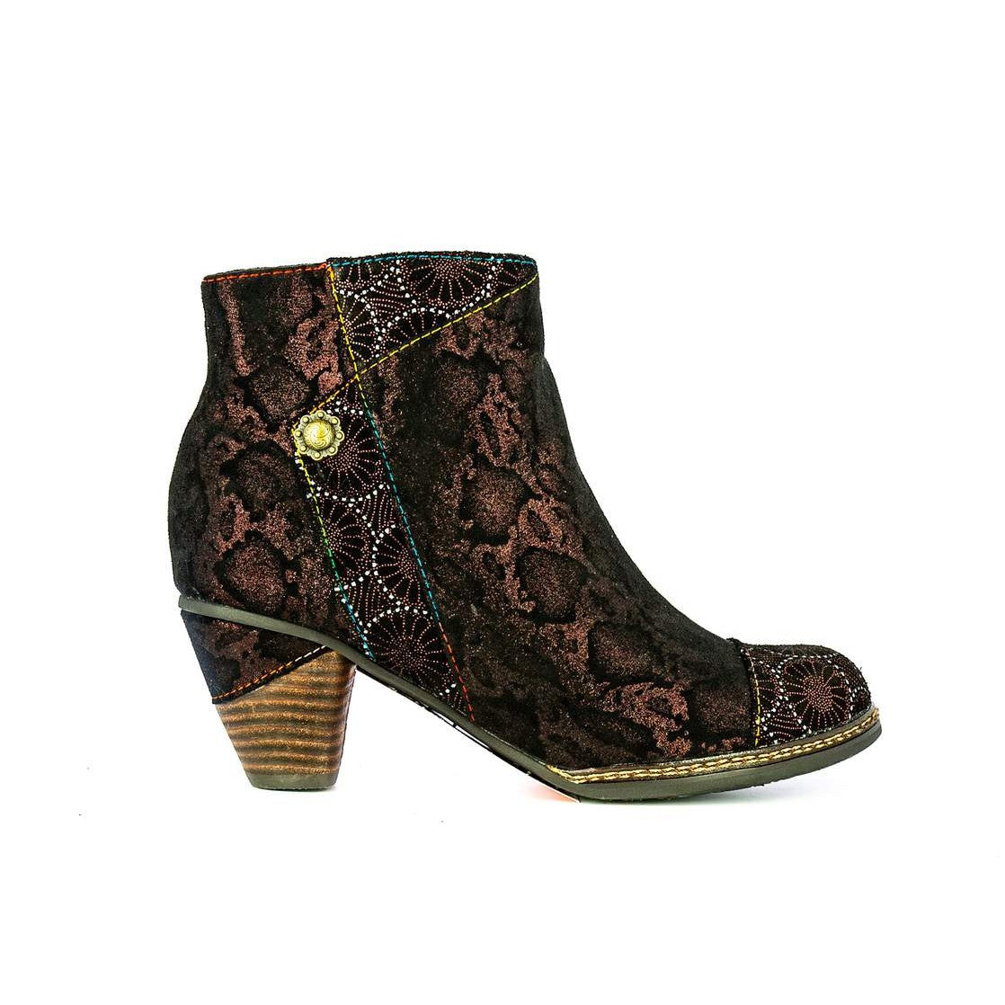 Laura Vita Alcizeeo 162 Ladies Wine Leather Heeled Ankle Boot - elevate your sole