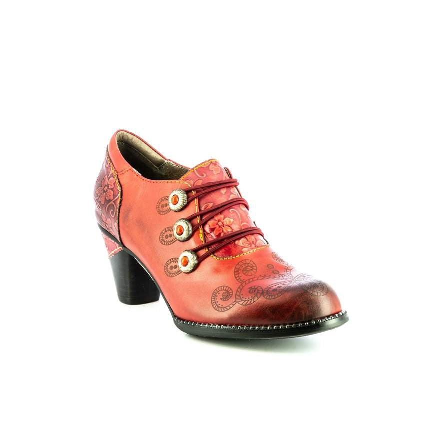 Laura Vita Alcizeeo 45 Ladies Red Heeled Leather Trouser Shoe - elevate your sole