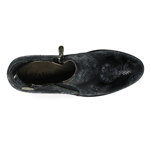 Laura Vita Gicgaso 02 Ladies Black Leather Slip On Shoes-elevate your sole