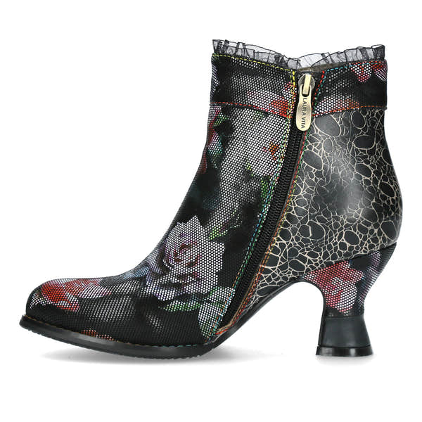 Laura Vita Gicgaso 12 Ladies Black Leather Side Zip Ankle Boots-elevate your sole