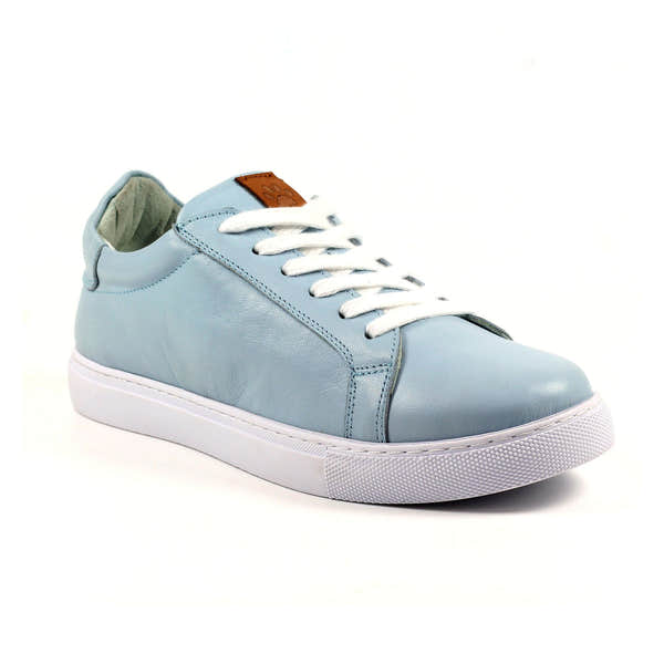Lazy Dogs DLD003 Piper Ladies Light Blue Leather Lace Up Shoes-elevate your sole