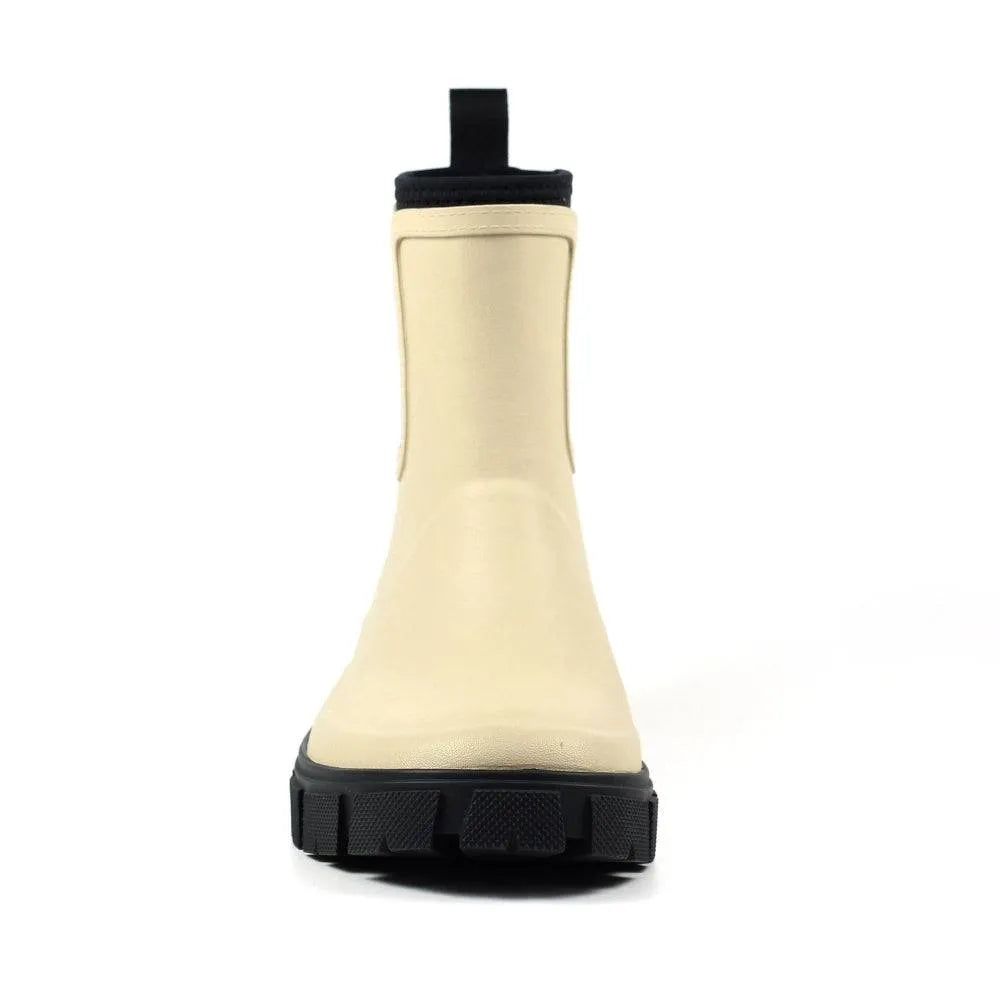 Lazy Dogs Lake Ladies Cream Waterproof Elasticated Wellies-elevate your sole