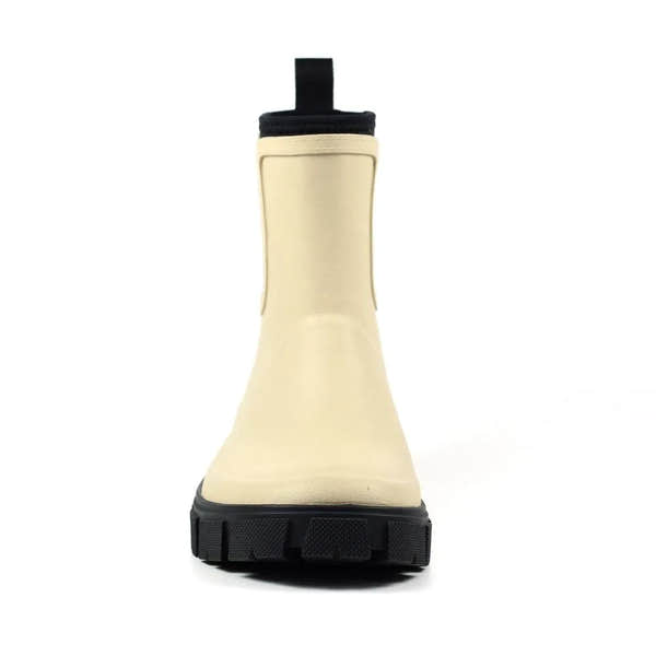 Lazy Dogs Lake Ladies Cream Waterproof Elasticated Wellies-elevate your sole