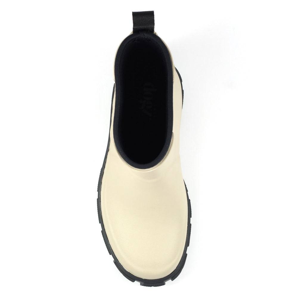 Lazy Dogs Lake Ladies Cream Waterproof Elasticated Wellies-elevate your sole