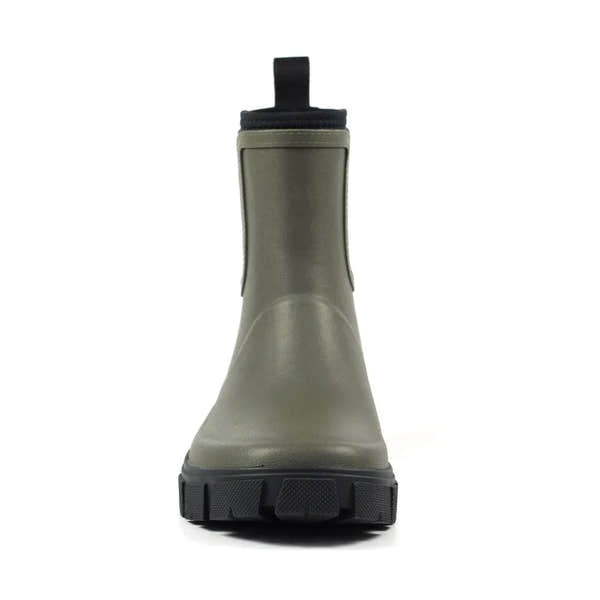 Lazy Dogs Lake Ladies Olive Waterproof Elasticated Wellies-elevate your sole