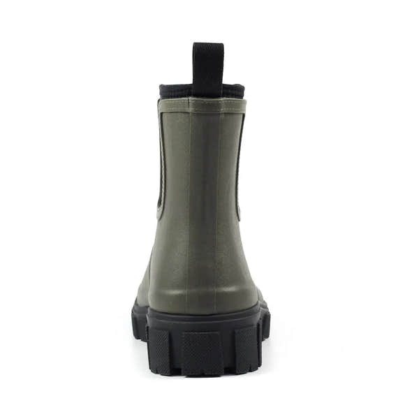 Lazy Dogs Lake Ladies Olive Waterproof Elasticated Wellies-elevate your sole