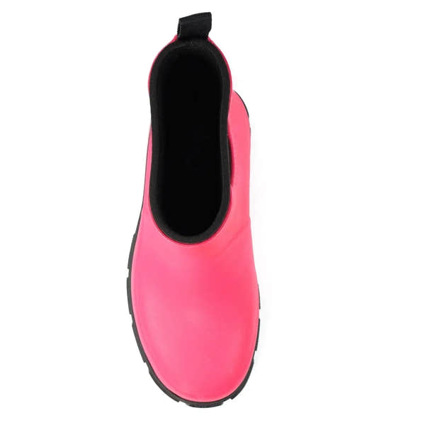 Pink waterproof elasticated Wellies for women, featuring a stylish Lazy Dogs Lake Ladies design.