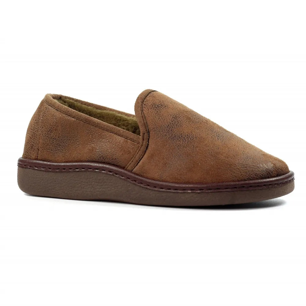 Lazy Dogz Mens KMD101BR Manor II Brown Slipper-elevate your sole