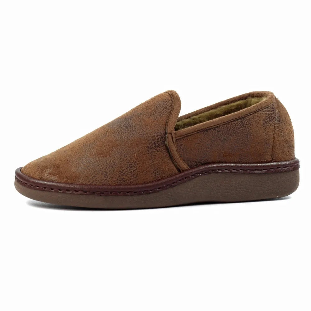 Lazy Dogz Mens KMD101BR Manor II Brown Slipper-elevate your sole