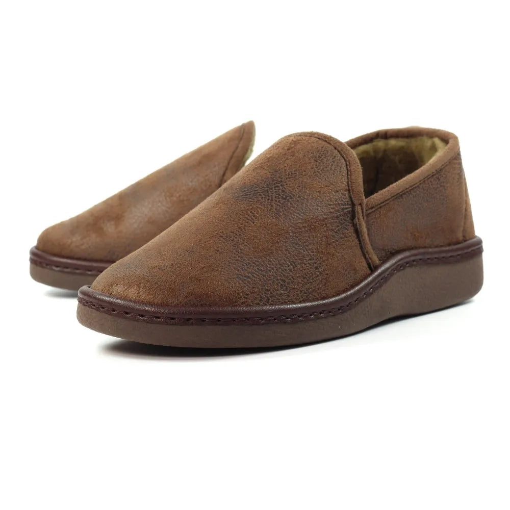 Lazy Dogz Mens KMD101BR Manor II Brown Slipper-elevate your sole