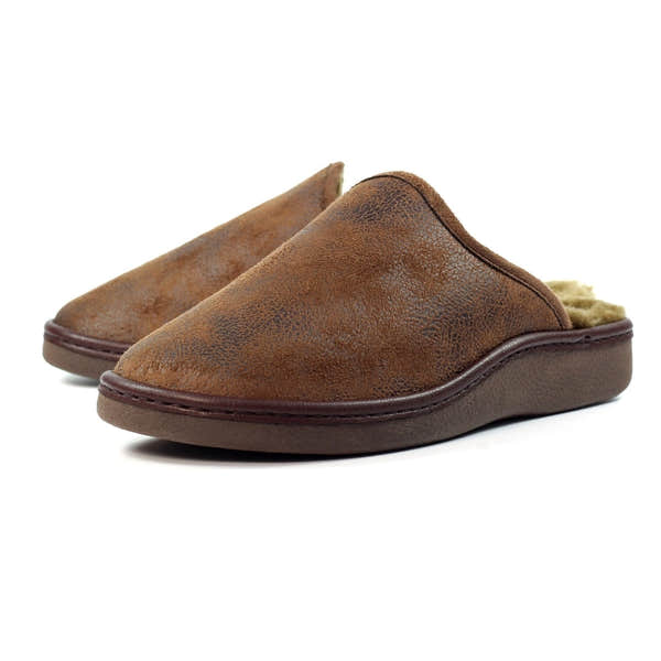 Lazy Dogz KMD100BR Mens Glen II Brown Slipper-elevate your sole