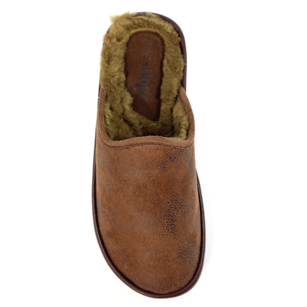 Lazy Dogz KMD100BR Mens Glen II Brown Slipper-elevate your sole