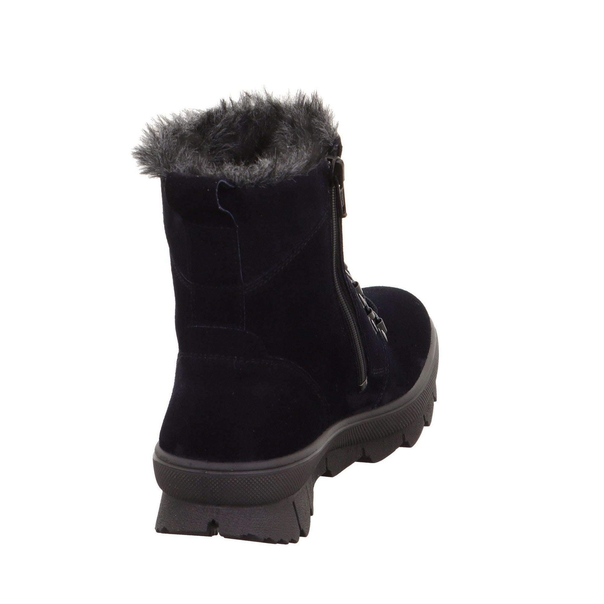 Legero 2-000530-8000 Novara Ocean Navy Waterproof Suede Zip & Lace Ankle Boots-elevate your sole