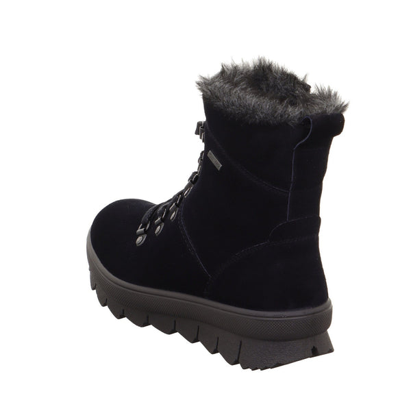 Legero 2-000530-8000 Novara Ocean Navy Waterproof Suede Zip & Lace Ankle Boots-elevate your sole