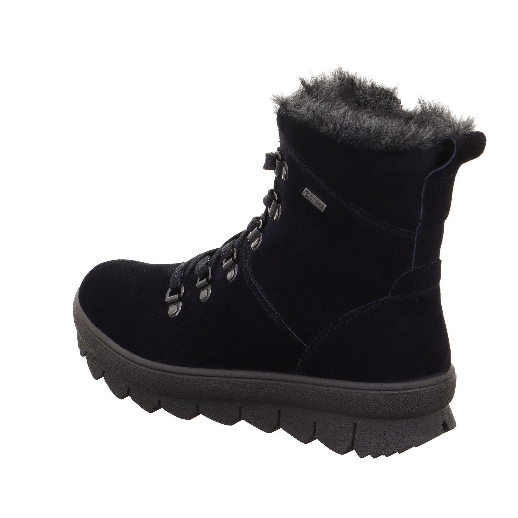 Legero 2-000530-8000 Novara Ocean Navy Waterproof Suede Zip & Lace Ankle Boots-elevate your sole