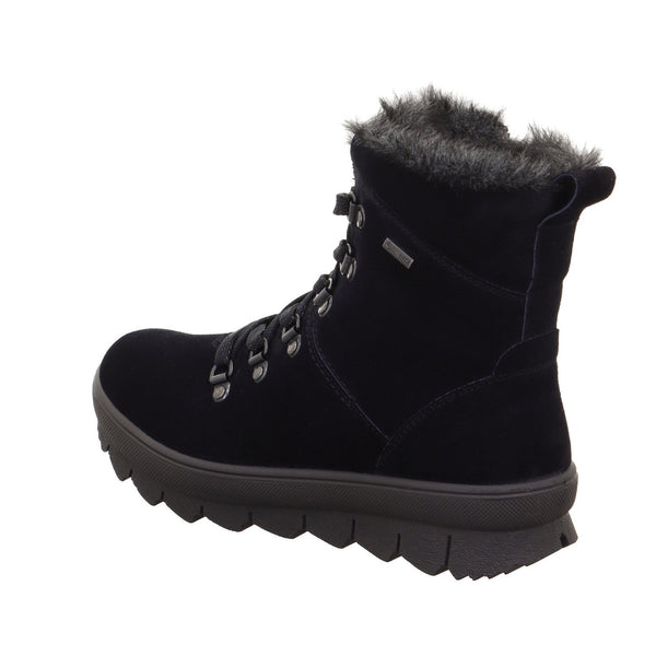 Legero 2-000530-8000 Novara Ocean Navy Waterproof Suede Zip & Lace Ankle Boots-elevate your sole