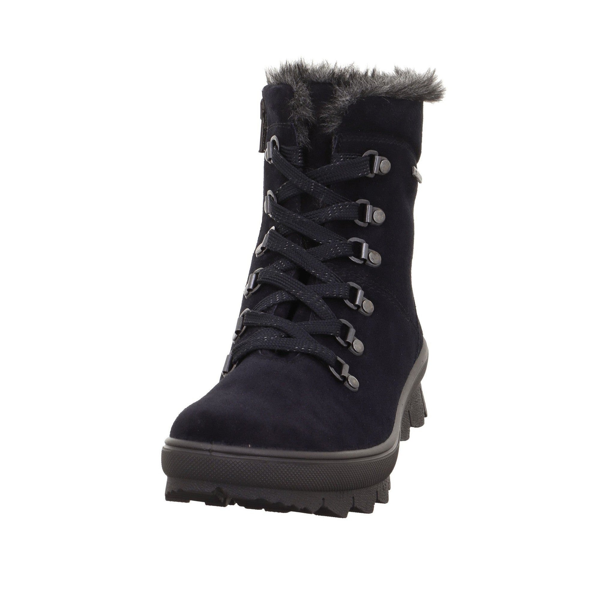 Legero 2-000530-8000 Novara Ocean Navy Waterproof Suede Zip & Lace Ankle Boots-elevate your sole