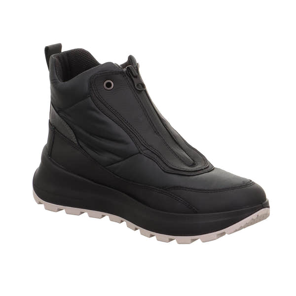 Legero T4 Run 2-000410-0100 women's black waterproof Neo-Tech ankle boots with front zip and rugged sole.