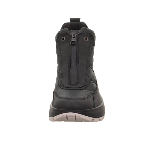 Legero T4 Run 2-000410-0100 women's black waterproof neo-tech ankle boots with front zip and rugged sole.