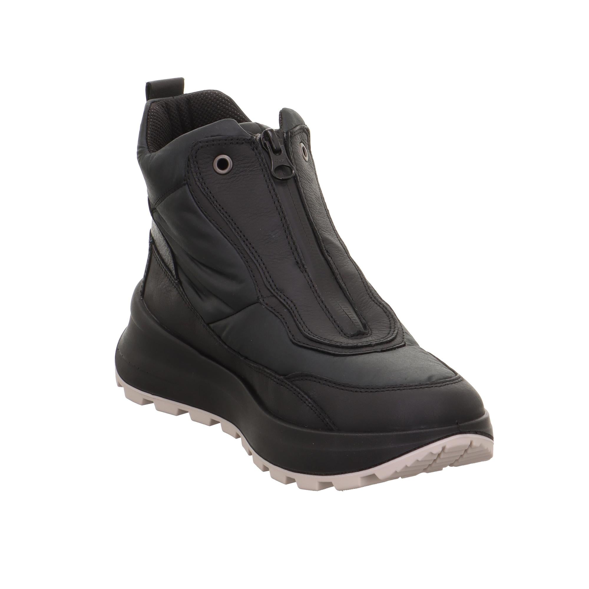 Legero T4 Run 2-000410-0100 women's black waterproof neoprene ankle boots with front zip.