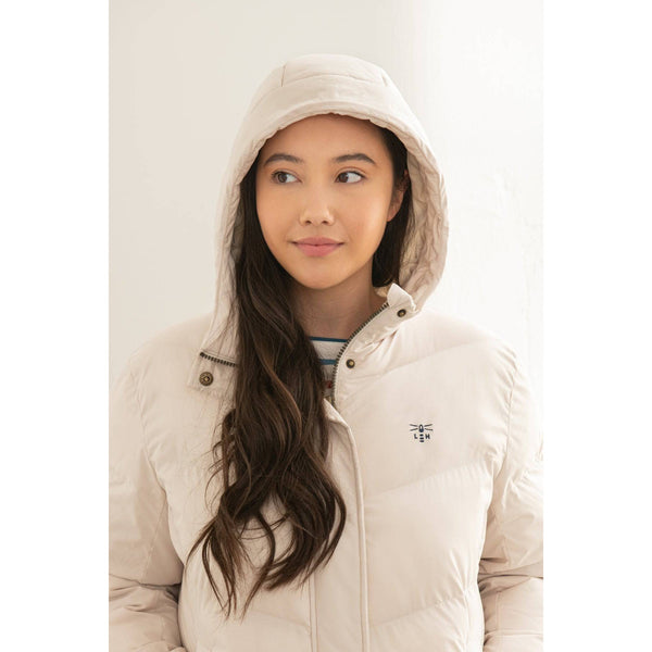 Lighthouse Savannah Irish Cream Ladies Puffer Coat-elevate your sole
