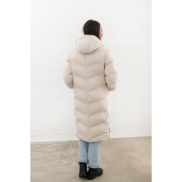 Lighthouse Savannah Irish Cream Ladies Puffer Coat-elevate your sole