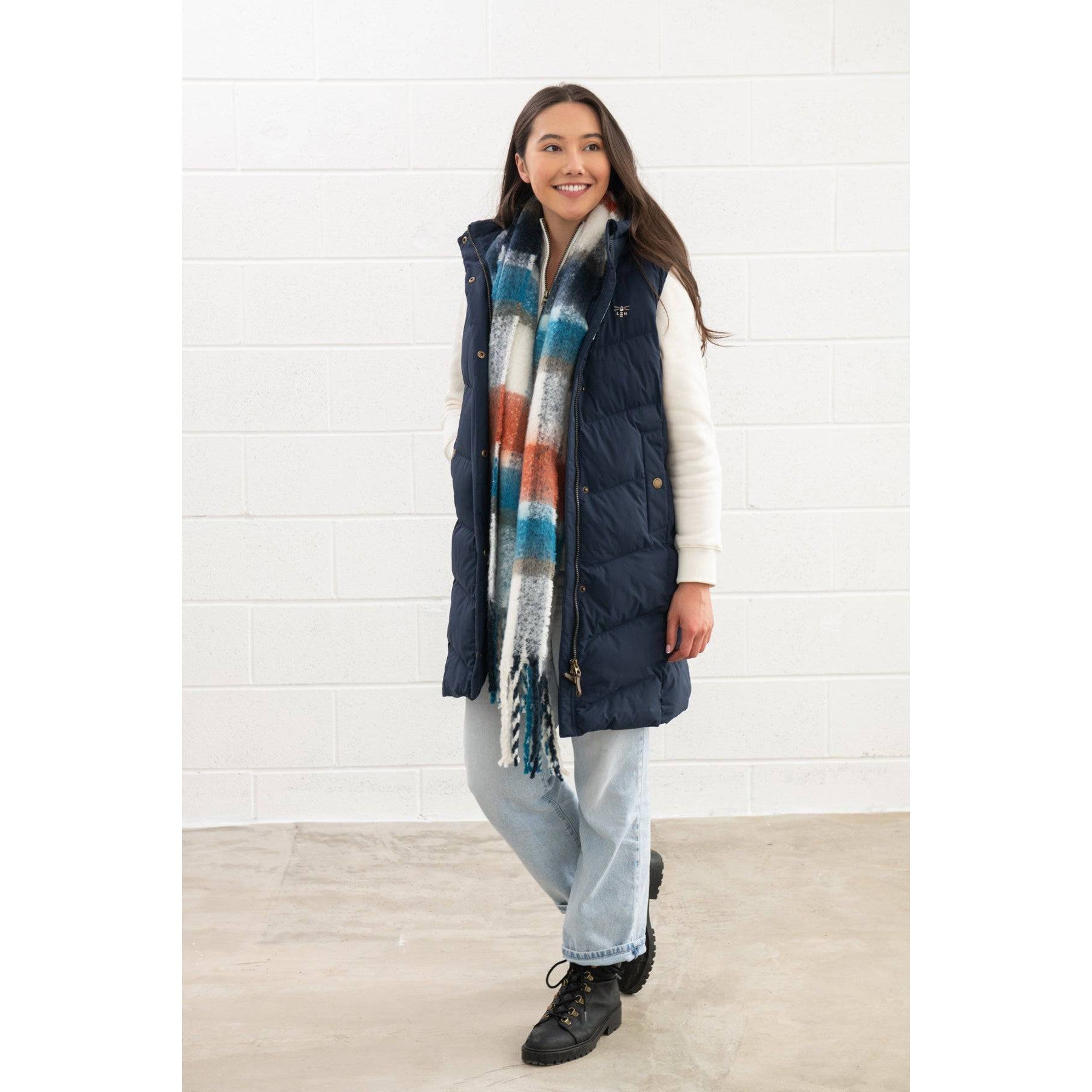 Lighthouse Savannah Navy Ladies Puffer Gilet-elevate your sole