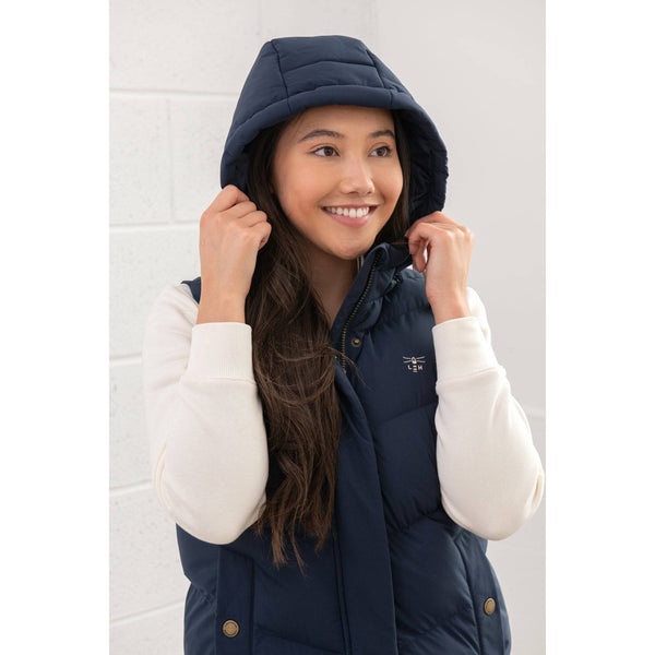 Lighthouse Savannah Navy Ladies Puffer Gilet-elevate your sole