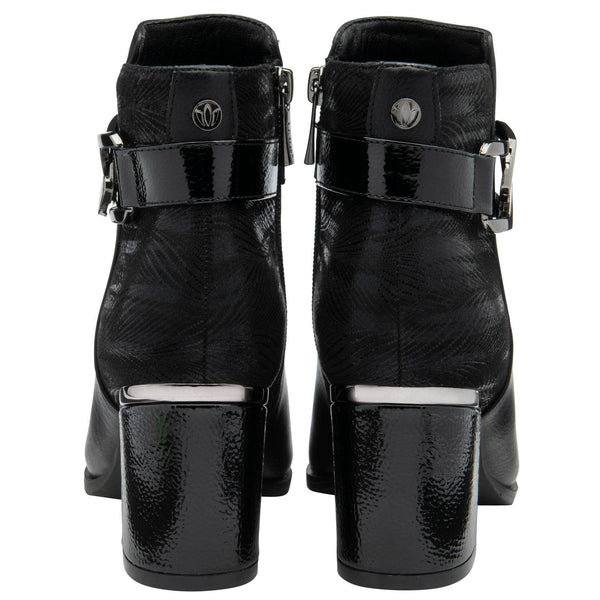 Lotus Adelaide Ladies Black Side Zip Ankle Boots-elevate your sole